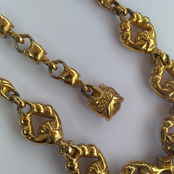 BOGOFF Antique GoldTone Purple Lavender Rhinestone - Picture 4 of 8